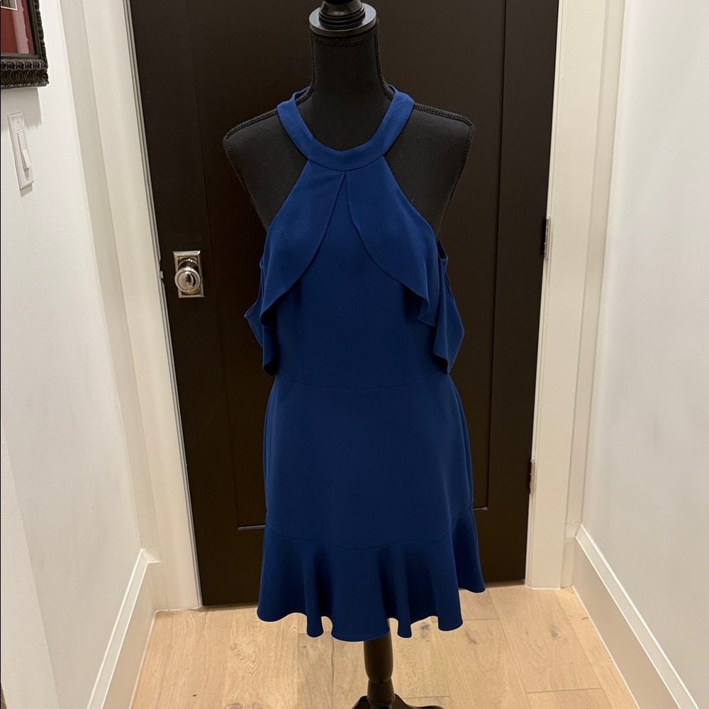 BCBGMaxAzria Navy Ruffle Mini Dress - Picture 4 of 5